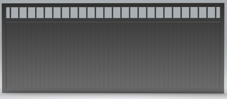 Single WINDOW TOP SOLID Sliding Panel  Gate
