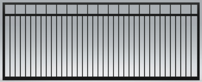 Single FLAT TOP Sliding Rod Gate