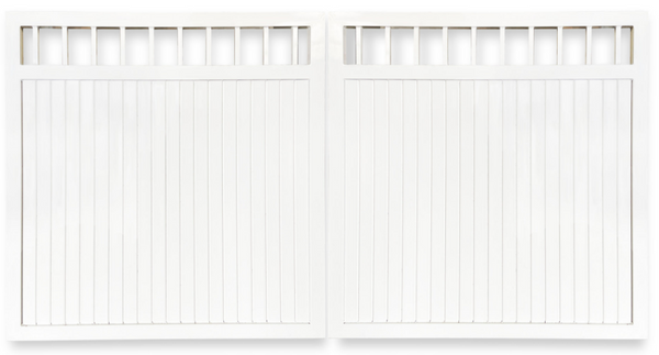 Double WINDOW TOP SOLID Swing Panel Gate