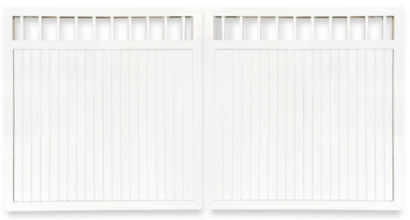 Double WINDOW TOP SOLID Swing Panel Gate