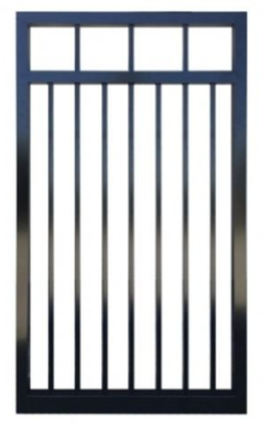 Single FLAT TOP Swing Rod Pedestrian Gate