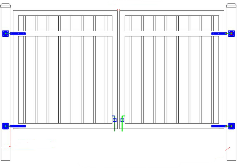 Double FULL SOLID Swing Panel Gate