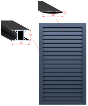 Single Swing Louver Pedestrian Gate